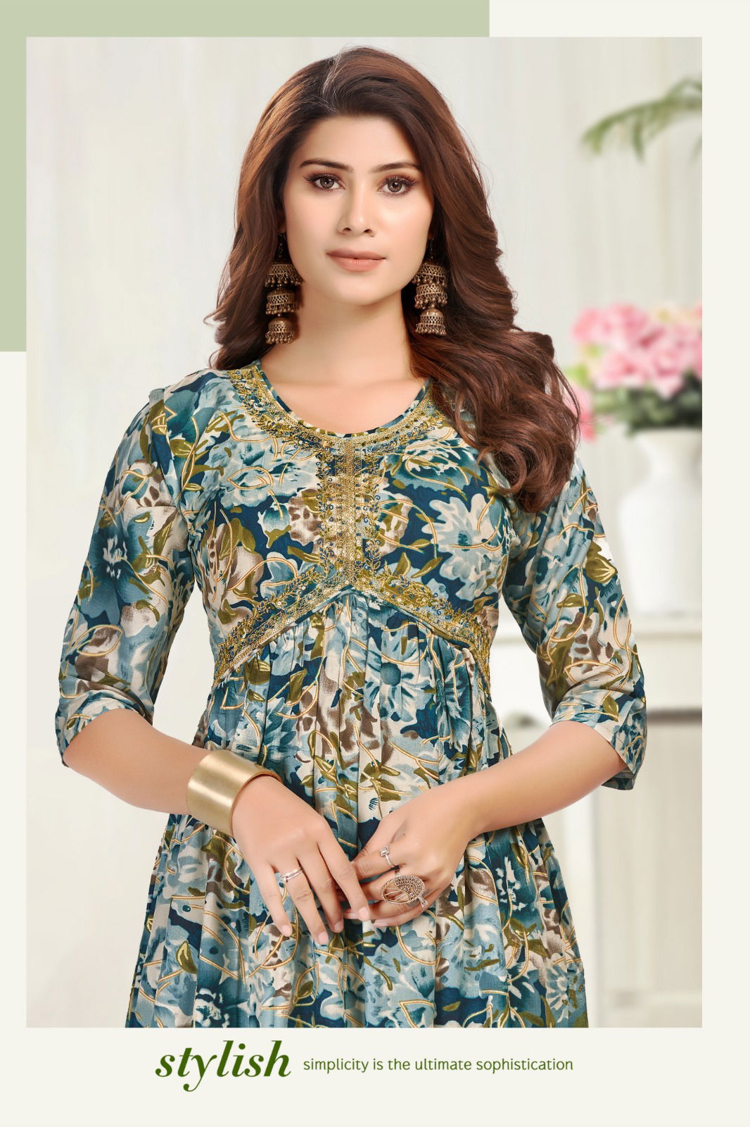 Siyaahi Alia By Hirwa Rayon Alia Cut Embroidery Kurtis Wholesale Market In Surat